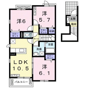 間取図 アルコバレーノ　Ｄ