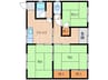 武部一戸建集合住宅Ｃ 3DKの間取り