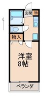 ヴィラ・サンライズＡ ＮＯＲＴＨ 1Kの間取り