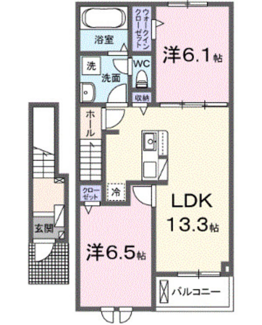 間取図 スウィート岩出Ⅲ