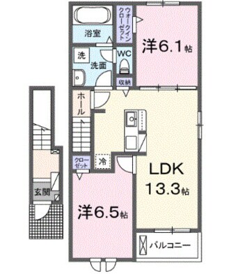 間取図 スウィート岩出Ⅲ