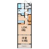 ロックブリッジ 1LDKの間取り