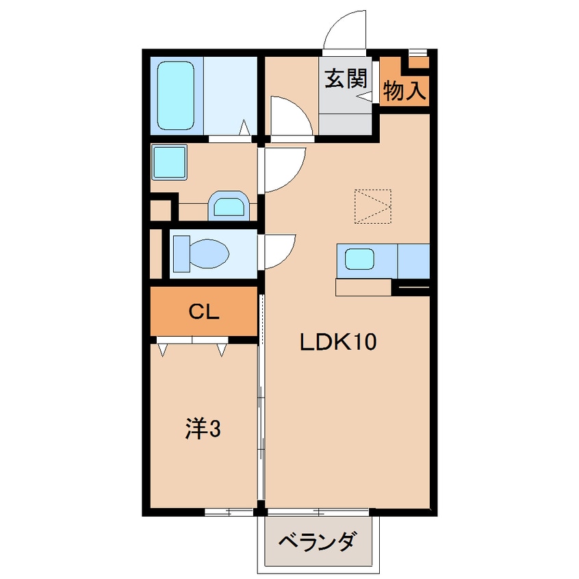 間取図 きのくに線・紀勢本線/和歌山市駅 バス15分日赤医療センター前下車:停歩6分 1階 築19年