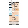 クオリティーハイム 1LDKの間取り