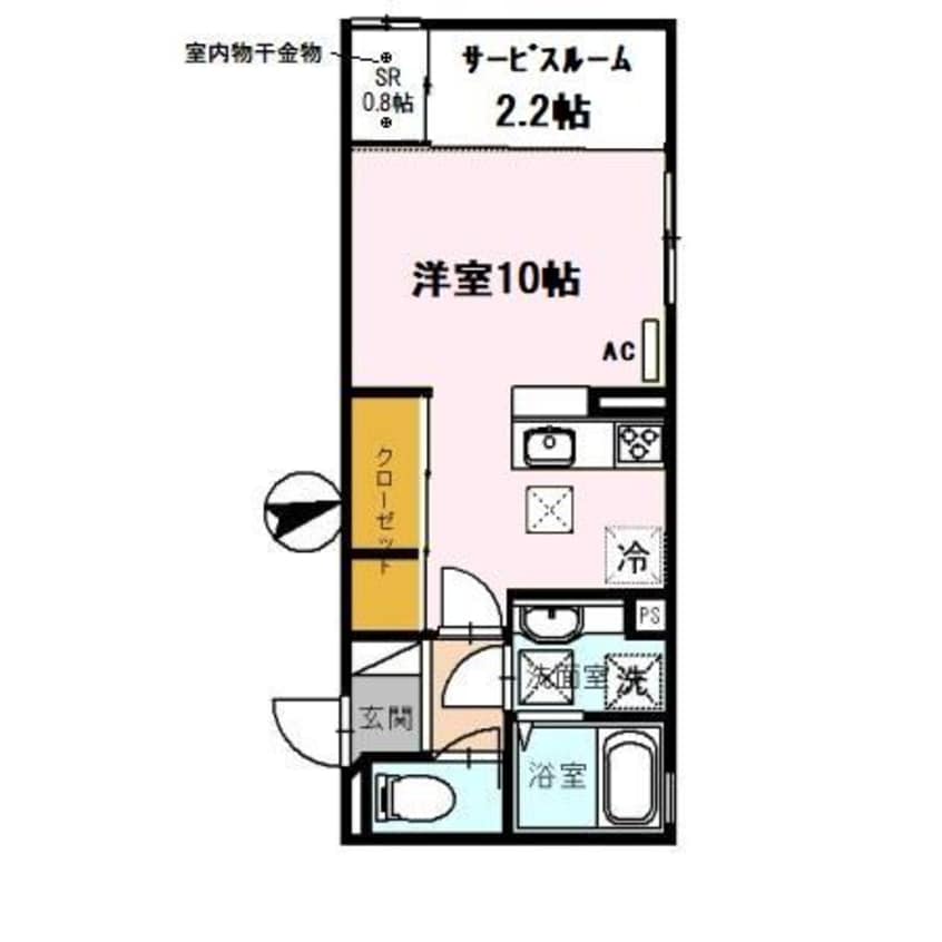 間取図 阪和線・羽衣線/紀伊中ノ島駅 徒歩2分 1階 築8年