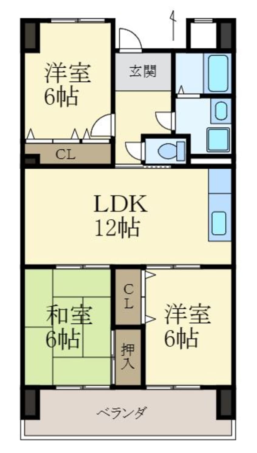 間取図 グリーンヒル波分