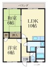 メゾン金池 2LDKの間取り