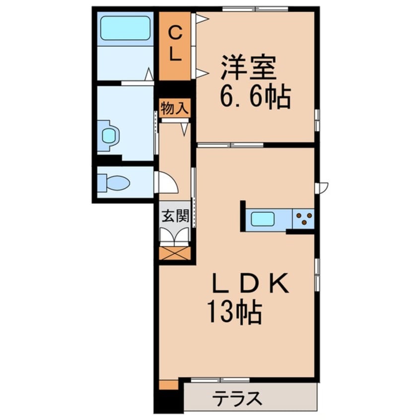 間取図 きのくに線・紀勢本線/宮前駅 徒歩18分 1階 築8年