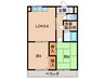 ヒルパレス四季 2LDKの間取り