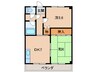 グリーンハイツ北山 2DKの間取り