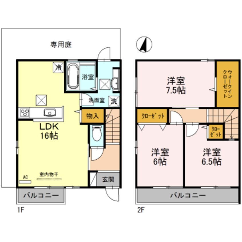 間取図 南海本線/和歌山市駅 徒歩15分 1-2階 築9年