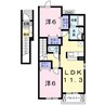 和歌山線/打田駅 徒歩29分 2階 築19年 2LDKの間取り