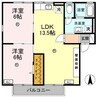 ガーデン・シャトレｉ　ファミリー棟 2LDKの間取り