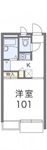 レオパレスＴＡＳＬＡＧＥ 1Kの間取り