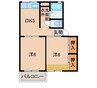 ファンシーⅠ 2DKの間取り