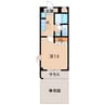 ヒールコート 1Kの間取り