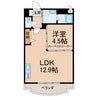 プリオール紀伊 1LDKの間取り