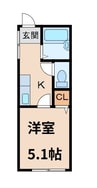 TJ長山 1Kの間取り