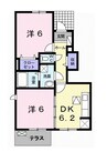 和歌山線/妙寺駅 徒歩3分 1階 築14年 2DKの間取り