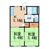 フォーブル加納 2Kの間取り
