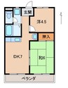 メゾンヨクナァール 2DKの間取り