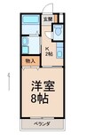 シティガーデン水栖 1Kの間取り