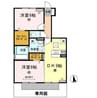 D-roomなごみ 2DKの間取り