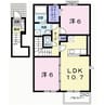 和歌山線/妙寺駅 徒歩3分 2階 築14年 2LDKの間取り