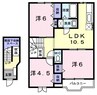 アルト・ピアーノ有本Ⅰ 3LDKの間取り