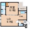 フジパレス黒田Ⅲ番館 1LDKの間取り