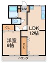 アクティブプラザ築港 1LDKの間取り