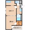 フジパレス城北Ⅲ番館 1DKの間取り