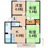 和歌山線/田井ノ瀬駅 徒歩25分 2階 築28年 3Kの間取り