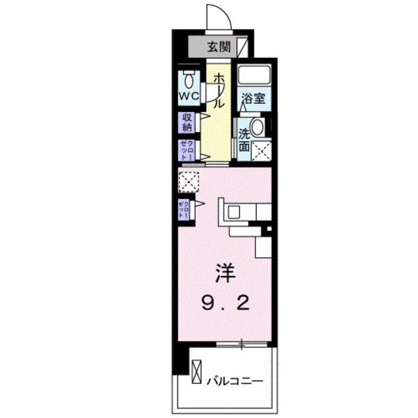 間取図 きのくに線・紀勢本線/和歌山駅 徒歩7分 2階 築6年