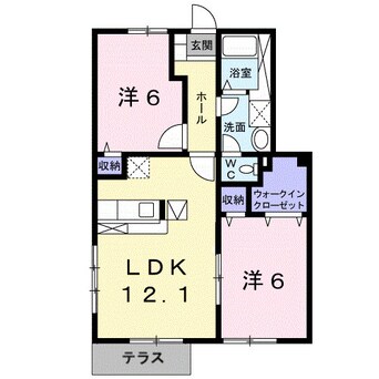 間取図 南海本線/紀ノ川駅 徒歩15分 1階 築24年