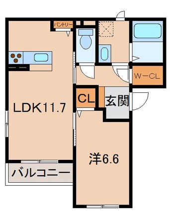 間取図 阪和線・羽衣線/和歌山駅 バス5分屋形町下車:停歩3分 3階 築4年