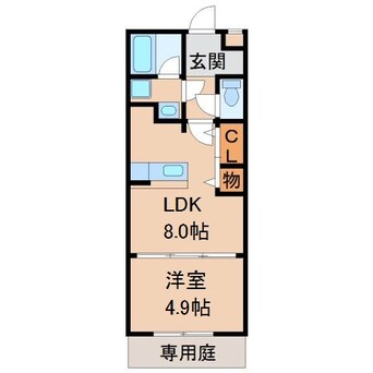 間取図 阪和線・羽衣線/紀伊中ノ島駅 徒歩13分 1階 築13年