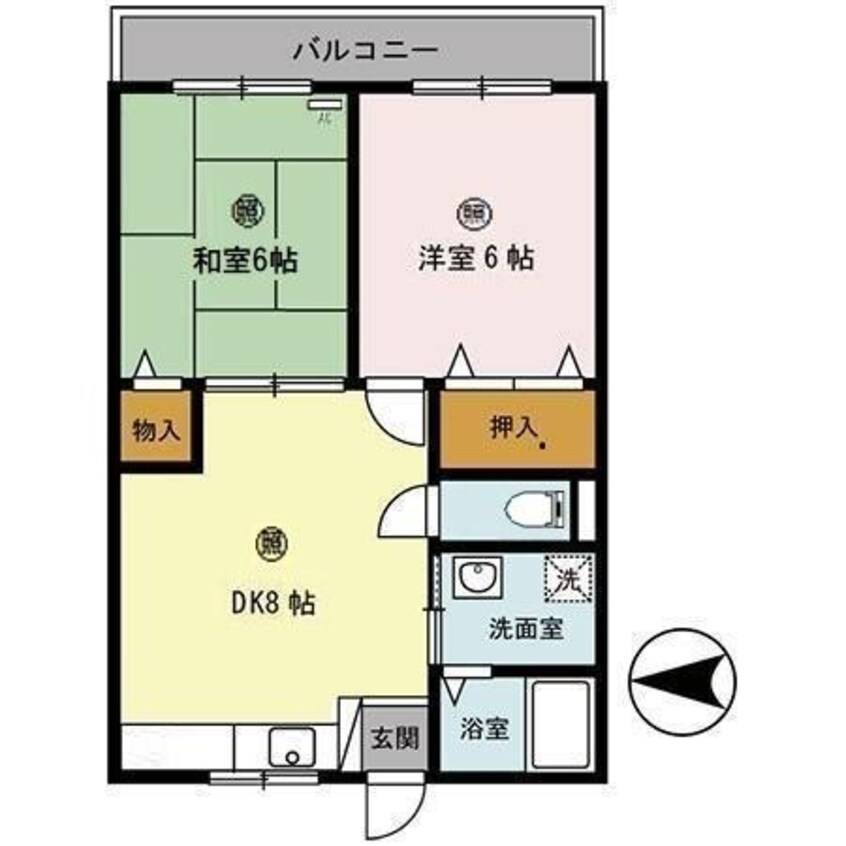 間取図 和歌山電鉄貴志川線/神前駅 徒歩10分 1階 築30年