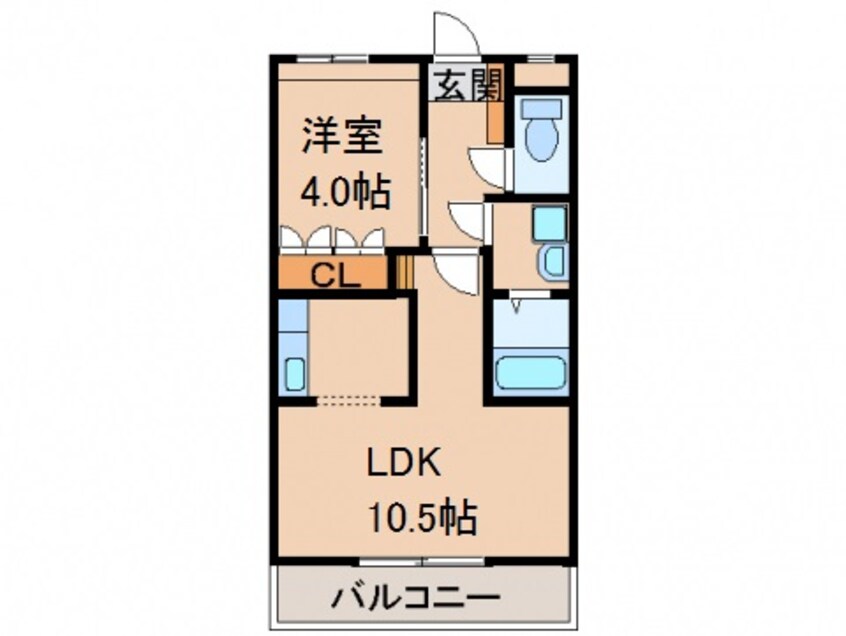 間取図 きのくに線・紀勢本線/和歌山市駅 バス14分河北中学校下車:停歩9分 3階 築14年