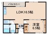 第２宮田マンション 1LDKの間取り