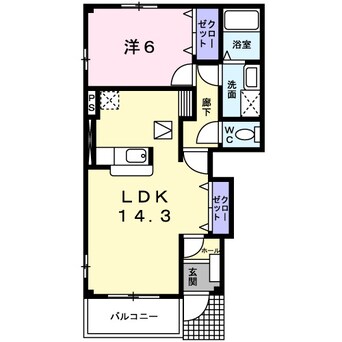 間取図 きのくに線・紀勢本線/宮前駅 徒歩9分 1階 築17年