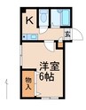 的場マンション 1Kの間取り
