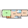 徳邦マンション 2DKの間取り