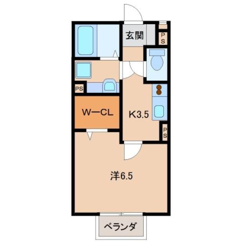 間取図 和歌山線/田井ノ瀬駅 徒歩24分 2階 築20年