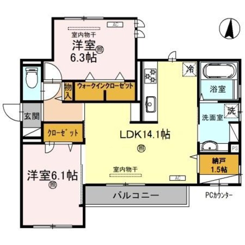 間取図 和歌山電鉄貴志川線/田中口駅 徒歩7分 2階 建築中