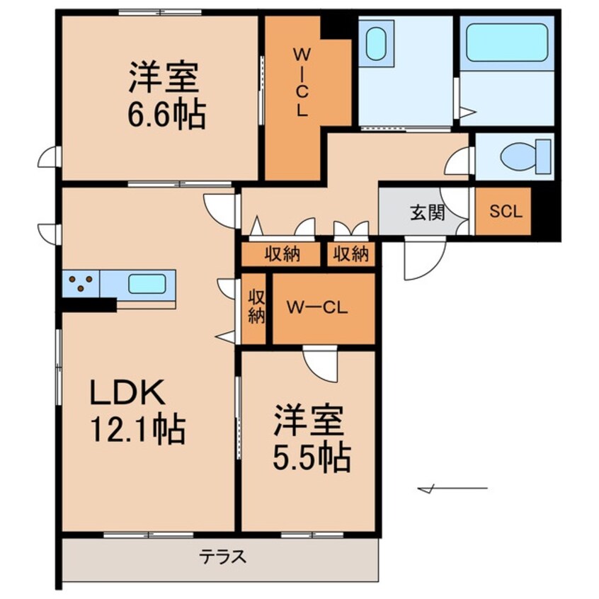 間取図 和歌山電鉄貴志川線/田中口駅 徒歩5分 1階 1年未満