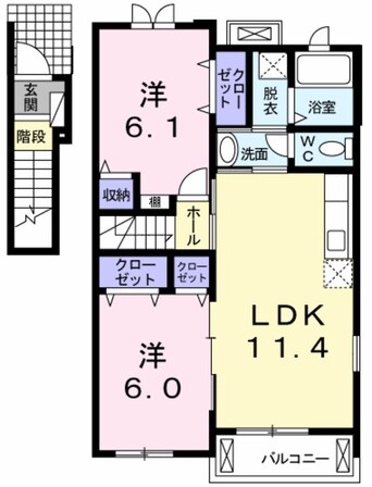 間取図 和歌山電鉄貴志川線/貴志駅 徒歩29分 2階 築12年