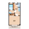 アベニュー屋形 1Kの間取り