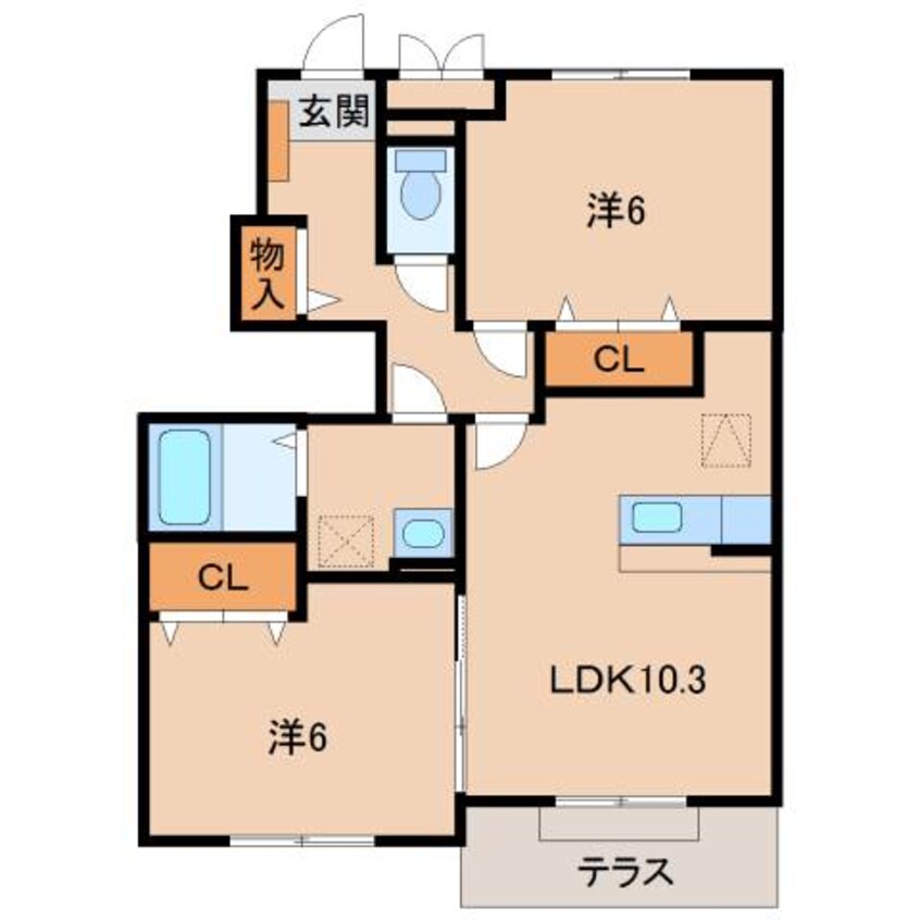 間取図 南海高野線/御幸辻駅 徒歩18分 1階 築17年