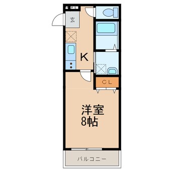 間取図 阪和線・羽衣線/和歌山駅 徒歩15分 2階 築4年